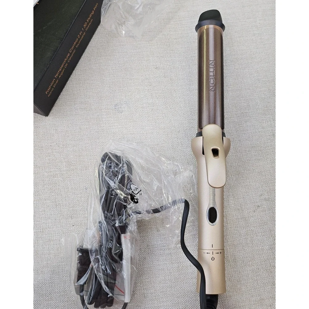 NITION Platinum Professional Styler Hair Curling Iron Gold 21 Dual Voltage 450F